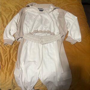 ILLA ILLA Cream and White Striped Set